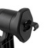 A black car phone holder with a hook mechanism for securing devices, featuring a sleek, modern design.