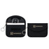 A black RFID blocking key pouch featuring a keyring attachment and an interior compartment for keys or cards.