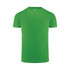 A green men's T-shirt with a round neck and short sleeves, featuring a logo.