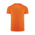 An orange men's active tee with a round neckline and short sleeves. The shirt features a logo on the front.
