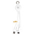 A white 6-in-1 multi charging cable with multiple connectors and a branding logo.