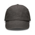 A vintage washed cap in dark grey with a curved brim and a logo on the front.