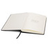 An open A4 diary with a black cover and blank pages, featuring the year "2027" printed on the inside.