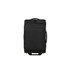 A black wheeled duffle bag with multiple zippered compartments and a handle for easy transport.