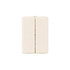 A folding pills box in cream colour with seven compartments and a central hinge. It features a simple design.