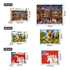 Custom gift box jigsaw puzzles in various designs, including festive and pet themes, featuring vibrant colours and different piece counts.