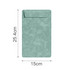 A5 magnetic clipboard in a teal colour with a smooth texture, featuring a top pocket and size dimensions marked.