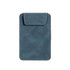 A blue mini clipboard with a stitched edge and a top clip for holding papers. It has a textured finish.