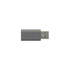 A USB data blocker in grey, featuring a standard USB connector and a USB-C port.