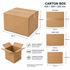 A brown cardboard carton box, measuring 40 × 30 × 25 cm, displayed with dimensional views and an open top.