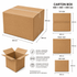 A large brown carton box, measuring 60 × 40 × 40 cm, with various view diagrams and a logo.