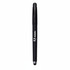 A black gel pen with a sleek design and a clip, featuring a logo.