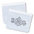 A set of clear, reusable pouches featuring a logo, ideal for food storage and organisation.