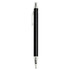 A black recycled aluminium ballpoint pen with a silver clip and tip. It features a logo on the barrel.