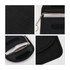 A black RFID blocking key pouch featuring a textured surface, zipper compartment, and a keychain attachment.