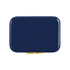 A navy blue Pavilion Cooler featuring a sleek rectangular design and a gold accent at the bottom. It has a branding logo.