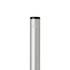 A silver ballpoint pen made from recycled aluminium with a black top and a logo.