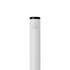 A white ballpoint pen made from recycled aluminium, featuring a black twist top and a logo.