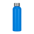 A drink bottle made of recycled aluminium, featuring a bright blue finish and a stainless steel screw-top lid.