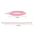 A pink silicone flower tumbler strap with a length of 48.5 cm and width of 1.3 cm, featuring a clasp.