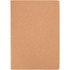 A brown A5 planner with a simple, smooth cover and rounded edges, featuring a logo on the front.