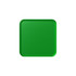A green custom tinted acrylic coaster with rounded edges and a smooth surface, featuring a logo.
