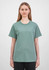 A women's short sleeve tee in a soft green colour, featuring a classic crew neck and a relaxed fit.