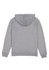 A grey women's hoodie with a hood, featuring raglan sleeves and a simple design on the back.