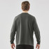 Men's long sleeve tee in a muted grey colour, featuring a plain back design and a fitted silhouette.