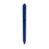 A triangular grip pen in blue with a clip on the side. The pen features a sleek design and a pointed tip.