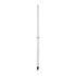 A double-ended pencil and ballpoint pen in white, featuring a sleek design and a logo.