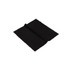 A black RPET lens cloth with a textured edge, folded slightly at one corner.