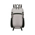 A light grey packable hiking backpack with black accents and mesh side pockets. It features adjustable straps and a zippered front pocket.
