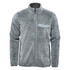 A grey men's Bergen Sherpa fleece jacket with a zip front and a chest pocket, featuring a logo.