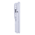 A white rechargeable desktop fan, featuring a sleek design with a protective grille, viewed from the side.