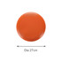 An orange PE frisbee with a diameter of 27 cm. It features a simple design and has a logo.