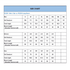 A size chart displaying measurements for men's, women's, and kids' long sleeve polos, including chest and length sizes.