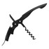 A black Premium Wine Waiters Knife featuring a corkscrew, knife, and bottle opener components.