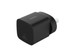 A black Belkin 25W wall charger with a USB-C port and a logo. Compact and rectangular in shape.