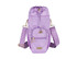 A drink bottle bag in purple with a drawstring closure, side pocket, and a branded strap.