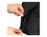A person's hands adjusting a black buckle on an insulated cooler bag. The bag features a zippered opening and has branding.
