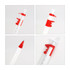 A caliper pen featuring a white body with red accents, including a measurement scale and a clip.