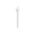 A white pen featuring a cute dog-shaped topper and an attached logo.