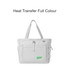 A lightweight tote bag in grey with a front pocket and a logo, featuring sturdy handles and adjustable side straps.