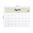 A horizontal wall calendar featuring a floral design at the top in yellow and blue, displaying the month of April 2027.