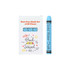 A box containing a set of 20 blue dust-free chalk sticks, with a design featuring school-related illustrations.