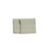 A PU leather flip jewelry pouch in a soft grey colour, featuring a flap closure and a logo on the front.