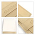 A gold PU leather flip jewelry pouch with a textured surface and a branding logo. It includes a white box.