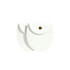 Two oval white PU leather jewelry pouches with a gold snap fastener, featuring a clean and simple design.
