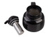 A black insulated teapot with a metallic strainer, featuring a sturdy handle for easy pouring.